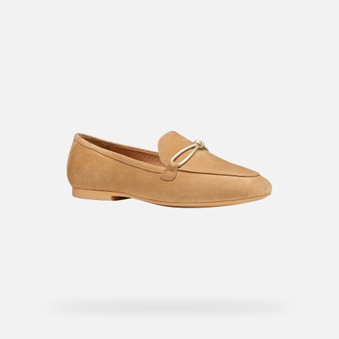 Suede loafers NEW PALMARIA WOMAN Beige - image number 2 | GEOX