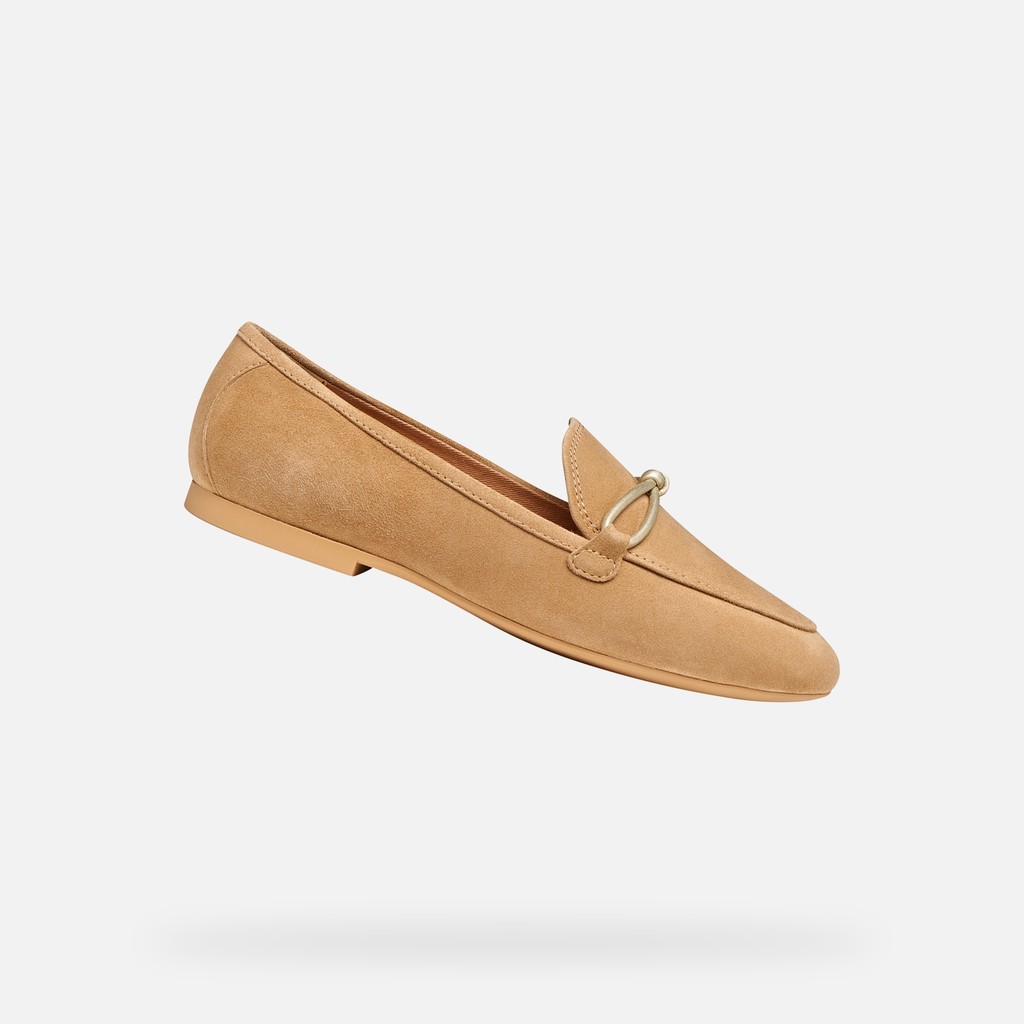 Suede loafers NEW PALMARIA WOMAN Beige - image number 0 | GEOX