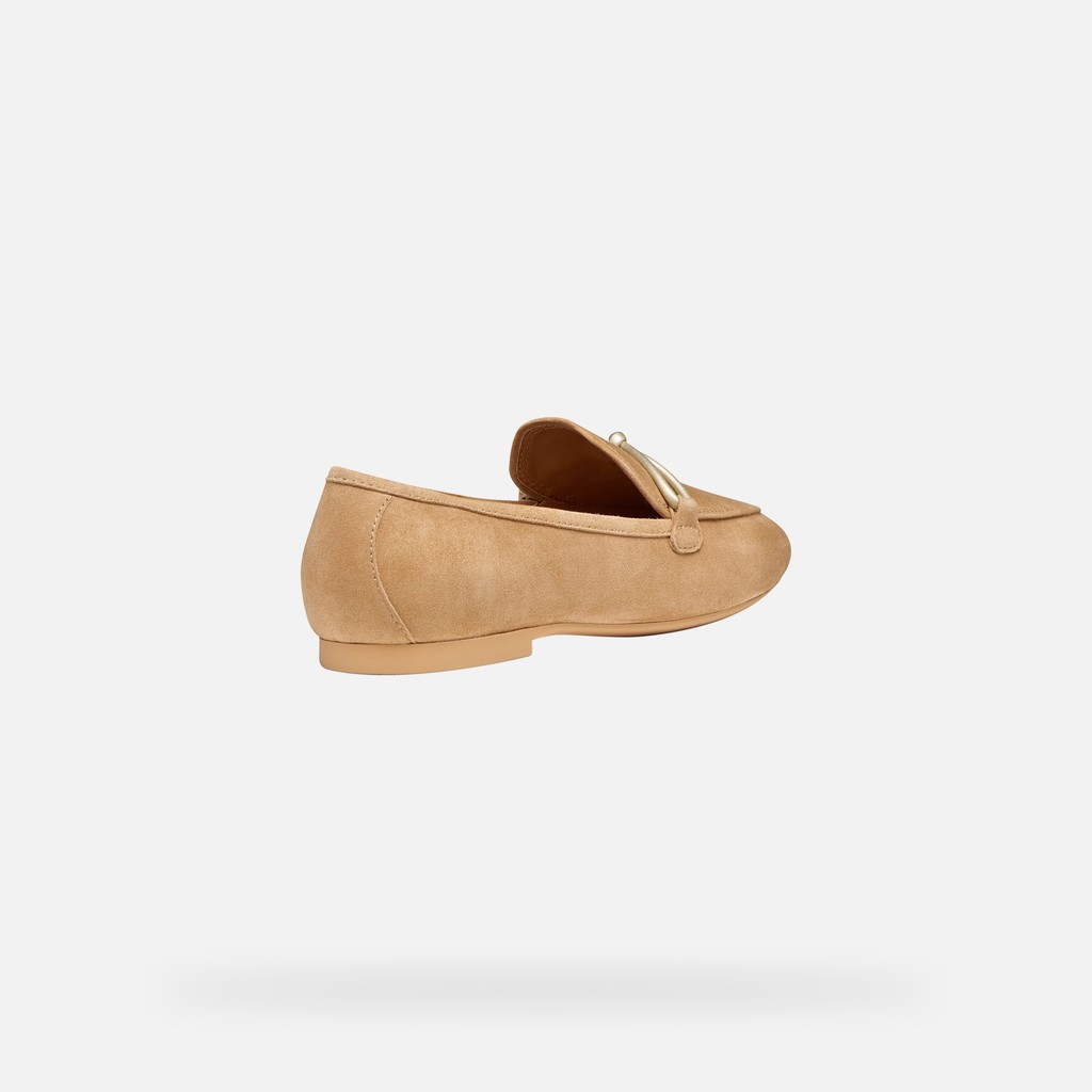 Suede loafers NEW PALMARIA WOMAN Beige - image number 4 | GEOX