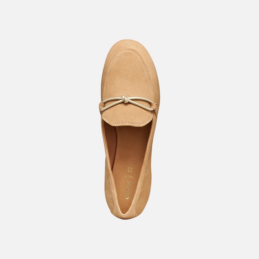 Suede loafers NEW PALMARIA WOMAN Beige - image number 5 | GEOX