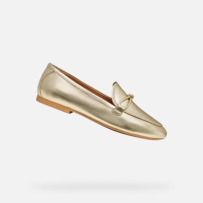 Leather loafers NEW PALMARIA WOMAN Light Gold | GEOX