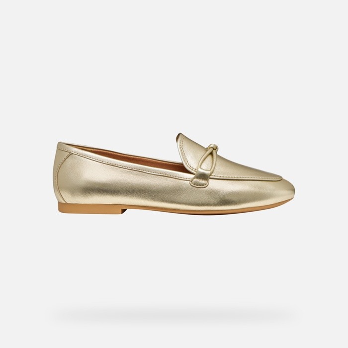 Leather loafers NEW PALMARIA WOMAN Light Gold | GEOX