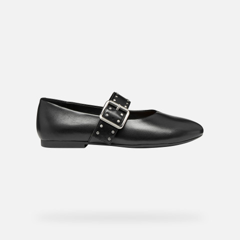 Mary Jane ballet flats NEW PALMARIA WOMAN Black - image number 1 | GEOX