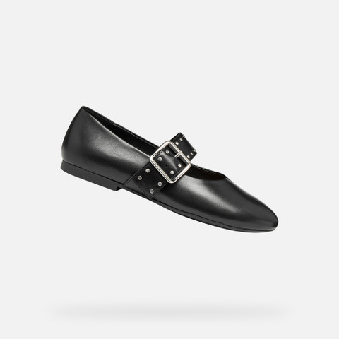Mary Jane ballet flats NEW PALMARIA WOMAN Black - image number 0 | GEOX