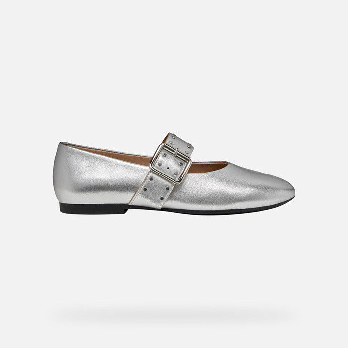 Mary Jane ballet flats NEW PALMARIA WOMAN Silver | GEOX