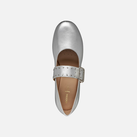 Mary Jane ballet flats NEW PALMARIA WOMAN Silver - image number 5 | GEOX