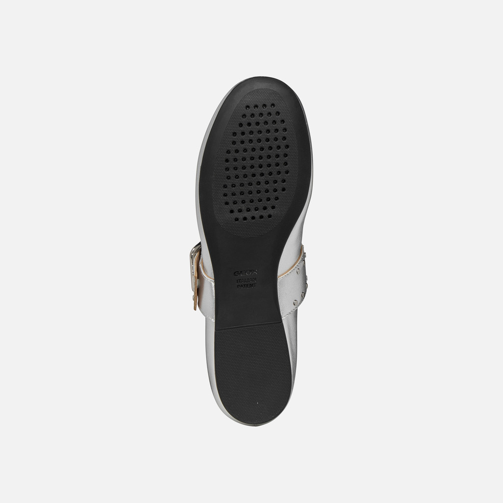 Mary Jane ballet flats NEW PALMARIA WOMAN Silver - image number 6 | GEOX