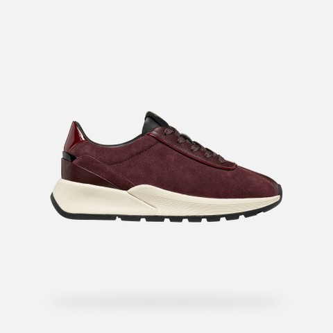Low top sneakers METROPOLI WOMAN Dark burgundy/Bordeaux - image number 1 | GEOX