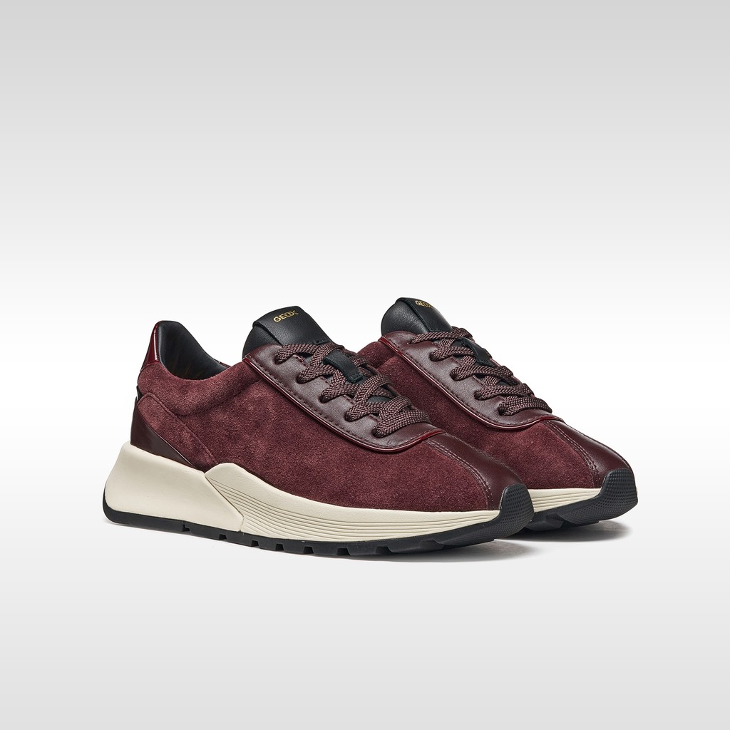Low top sneakers METROPOLI WOMAN Dark burgundy/Bordeaux - image number 7 | GEOX