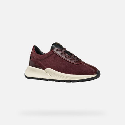 Low top sneakers METROPOLI WOMAN Dark burgundy/Bordeaux - image number 2 | GEOX