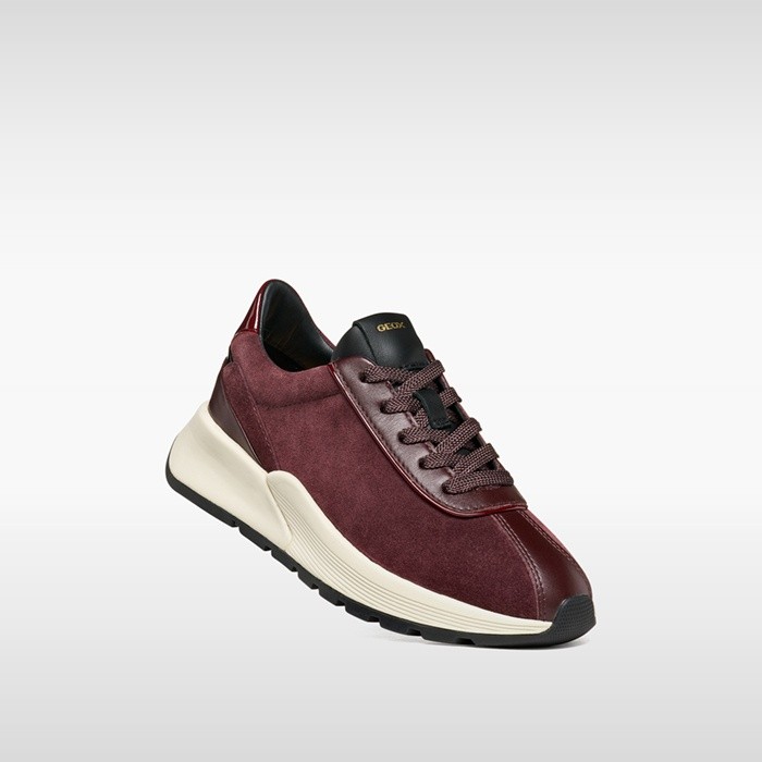 Low top sneakers METROPOLI WOMAN Dark burgundy/Bordeaux | GEOX