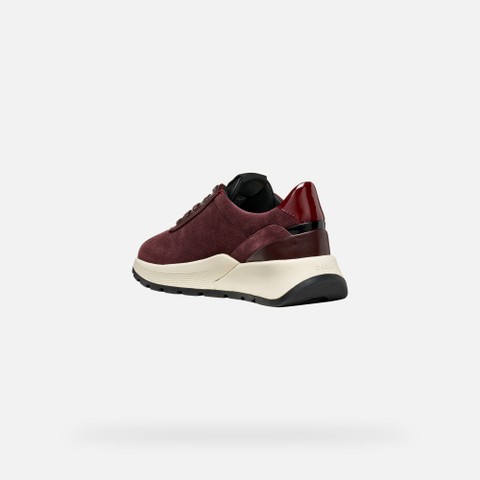 Low top sneakers METROPOLI WOMAN Dark burgundy/Bordeaux - image number 3 | GEOX