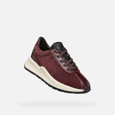 Low top sneakers METROPOLI WOMAN Dark burgundy/Bordeaux - image number 4 | GEOX