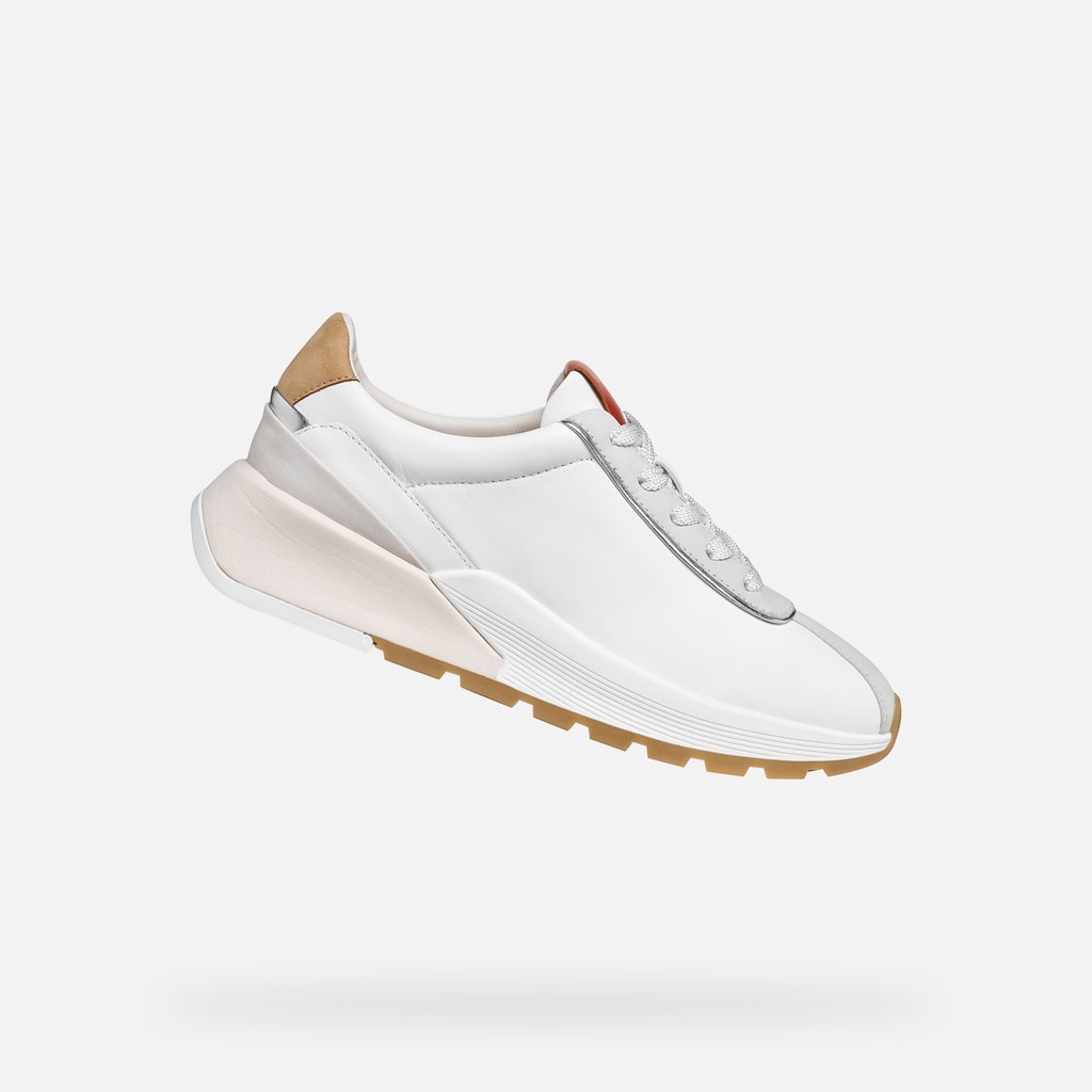 Low top sneakers METROPOLI WOMAN White/Light Grey - image number 0 | GEOX