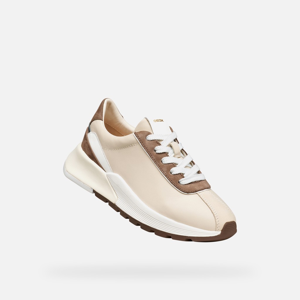 Niedrige Sneakers METROPOLI DAME Off-White/Wei&szlig; - image number 4 | GEOX