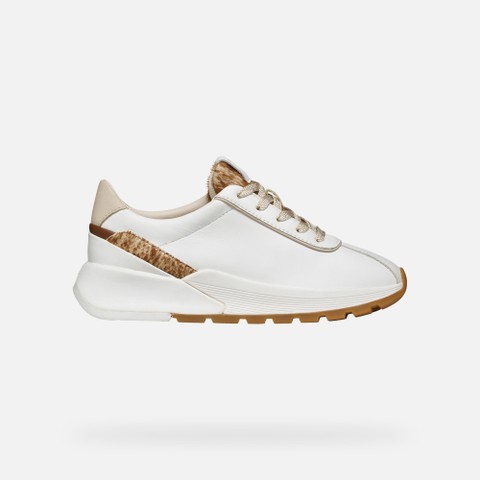 Low top sneakers METROPOLI WOMAN White/Papyrus - image number 1 | GEOX