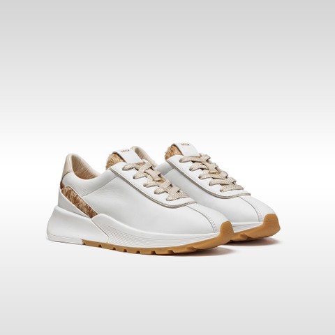 Low top sneakers METROPOLI WOMAN White/Papyrus - image number 7 | GEOX