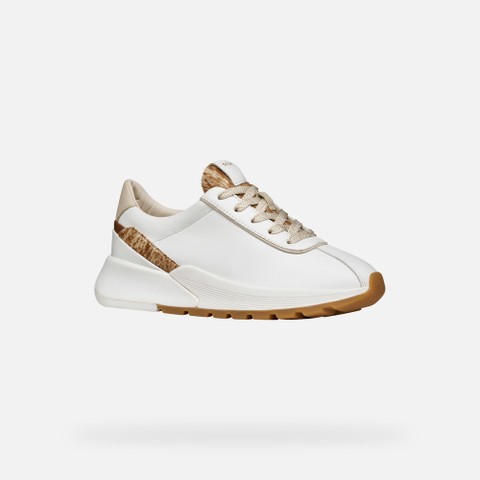Low top sneakers METROPOLI WOMAN White/Papyrus - image number 2 | GEOX