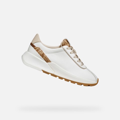 Low top sneakers METROPOLI WOMAN White/Papyrus | GEOX