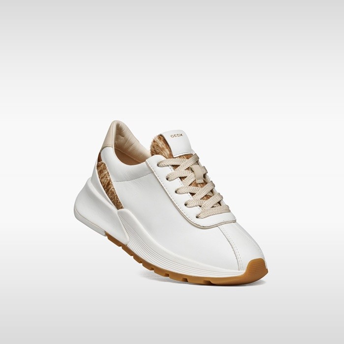 Low top sneakers METROPOLI WOMAN White/Papyrus | GEOX