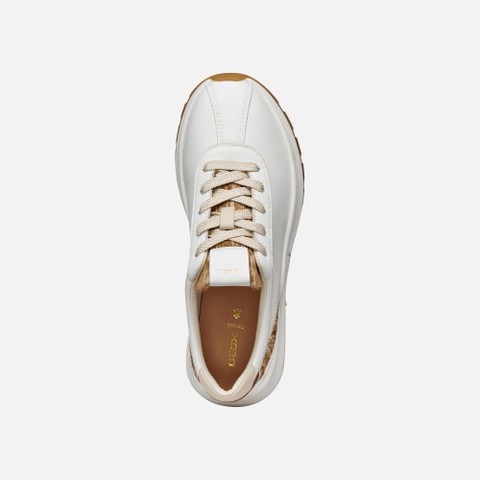 Low top sneakers METROPOLI WOMAN White/Papyrus - image number 5 | GEOX