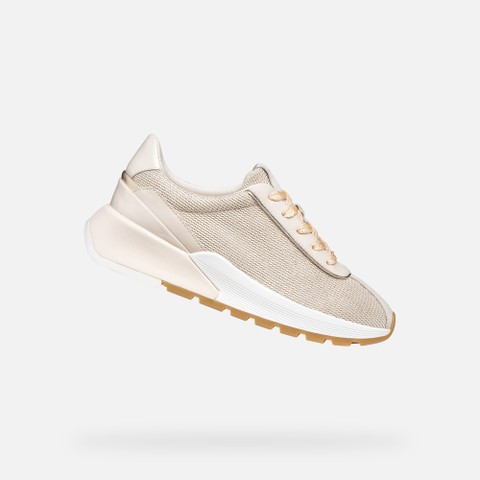 Low top sneakers METROPOLI WOMAN Papyrus/Light Grey - image number 0 | GEOX