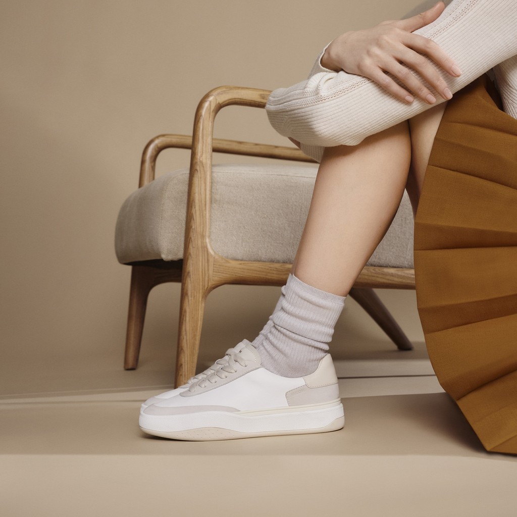 Baskets basse DYNAMIA FEMME Blanc/Gris clair - image number 2 | GEOX