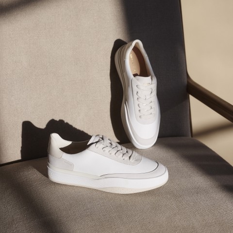 Baskets basse DYNAMIA FEMME Blanc/Gris clair - image number 4 | GEOX