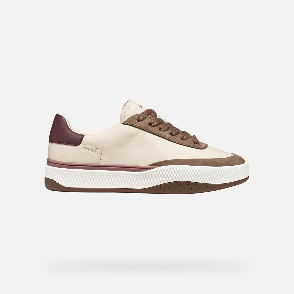 Low top sneakers DYNAMIA WOMAN Papyrus/Light Taupe - image number 1 | GEOX