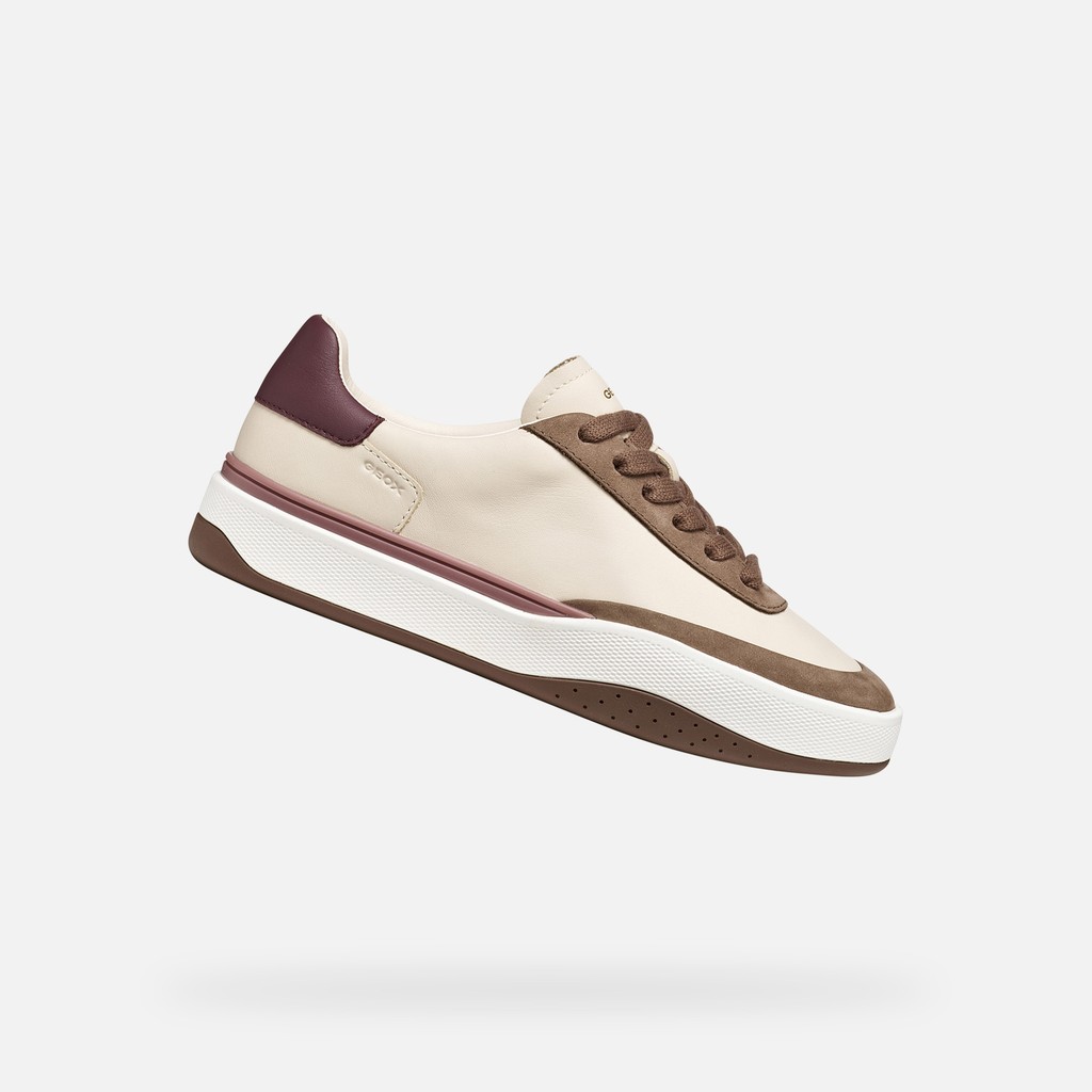 Low top sneakers DYNAMIA WOMAN Papyrus/Light Taupe - image number 0 | GEOX