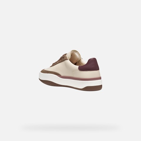 Low top sneakers DYNAMIA WOMAN Papyrus/Light Taupe - image number 3 | GEOX