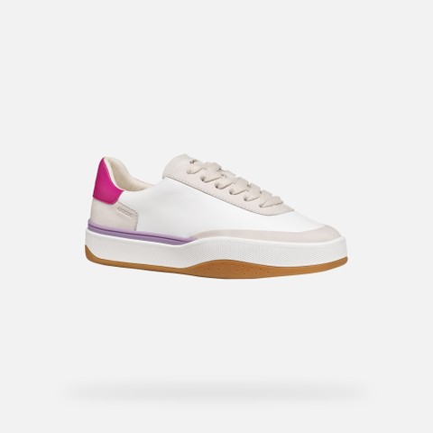 Low top sneakers DYNAMIA WOMAN White/Cyclamen - image number 2 | GEOX