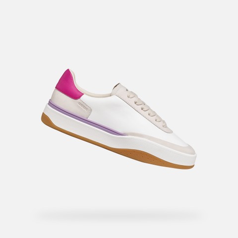 Low top sneakers DYNAMIA WOMAN White/Cyclamen | GEOX
