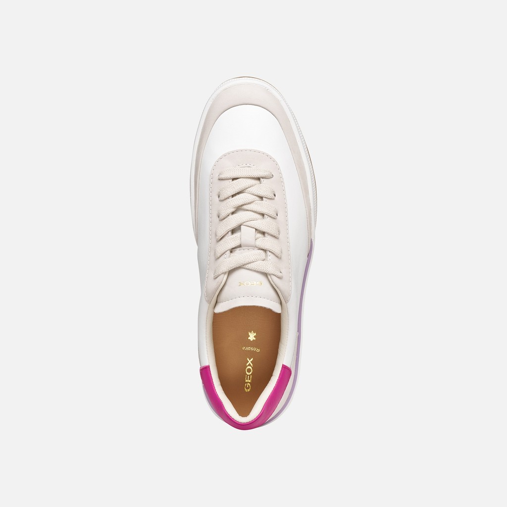 Low top sneakers DYNAMIA WOMAN White/Cyclamen - image number 5 | GEOX