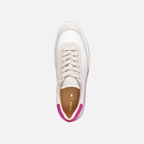 Low top sneakers DYNAMIA WOMAN White/Cyclamen - image number 5 | GEOX