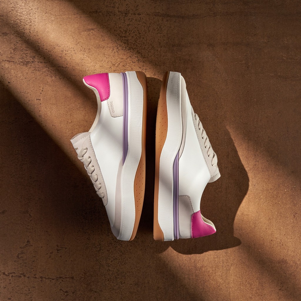 Baskets basse DYNAMIA FEMME Blanc/Cyclamen - image number 1 | GEOX