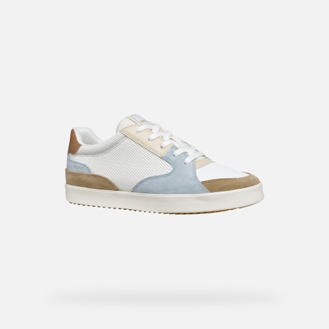 Low top sneakers BLOMIEE WOMAN White/Crystal - image number 2 | GEOX