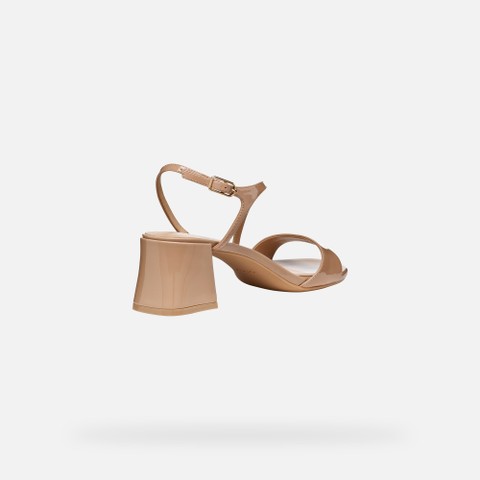 Sandali tacco medio NEW ERAKLIA 50 T01 DONNA Marrone chiaro - image number 4 | GEOX