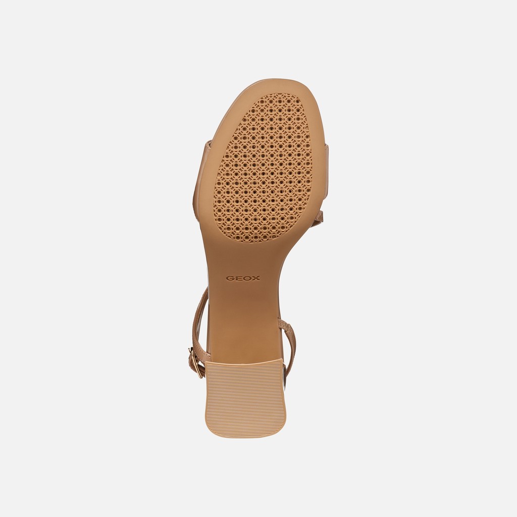 Sandali tacco medio NEW ERAKLIA 50 T01 DONNA Marrone chiaro - image number 6 | GEOX