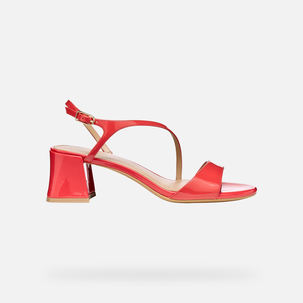 Medium-heeled sandals NEW ERAKLIA 50 T01 WOMAN Coral - image number 1 | GEOX