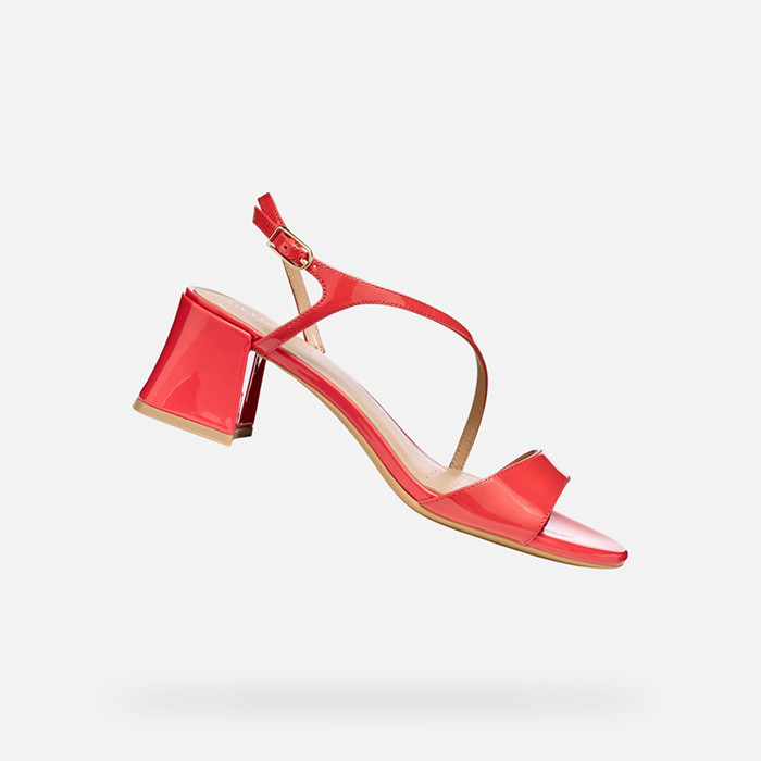 Medium-heeled sandals NEW ERAKLIA 50 T01 WOMAN Coral | GEOX