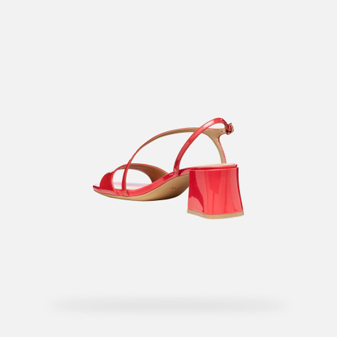 Medium-heeled sandals NEW ERAKLIA 50 T01 WOMAN Coral - image number 3 | GEOX