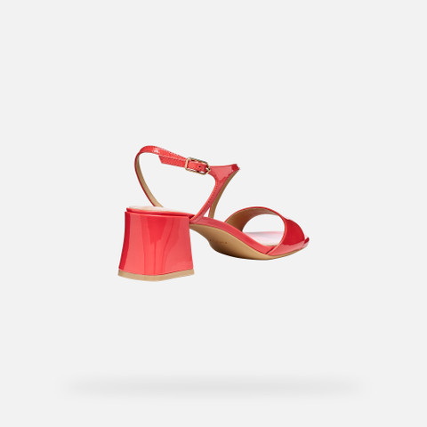 Medium-heeled sandals NEW ERAKLIA 50 T01 WOMAN Coral - image number 4 | GEOX