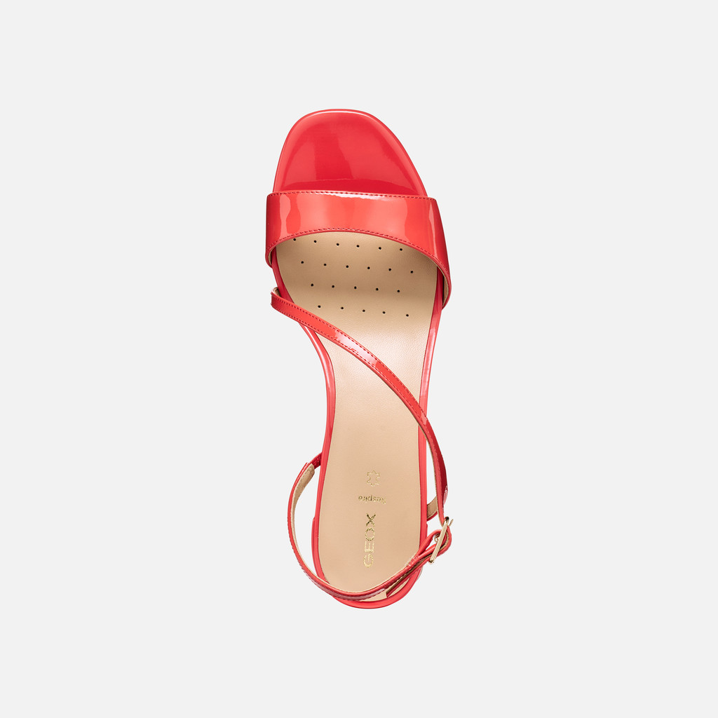 Medium-heeled sandals NEW ERAKLIA 50 T01 WOMAN Coral - image number 5 | GEOX