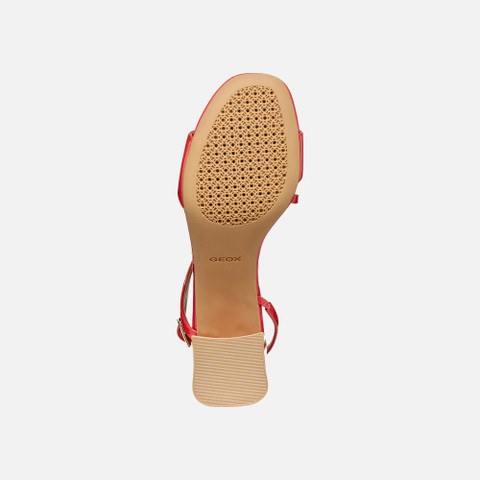 Medium-heeled sandals NEW ERAKLIA 50 T01 WOMAN Coral - image number 6 | GEOX