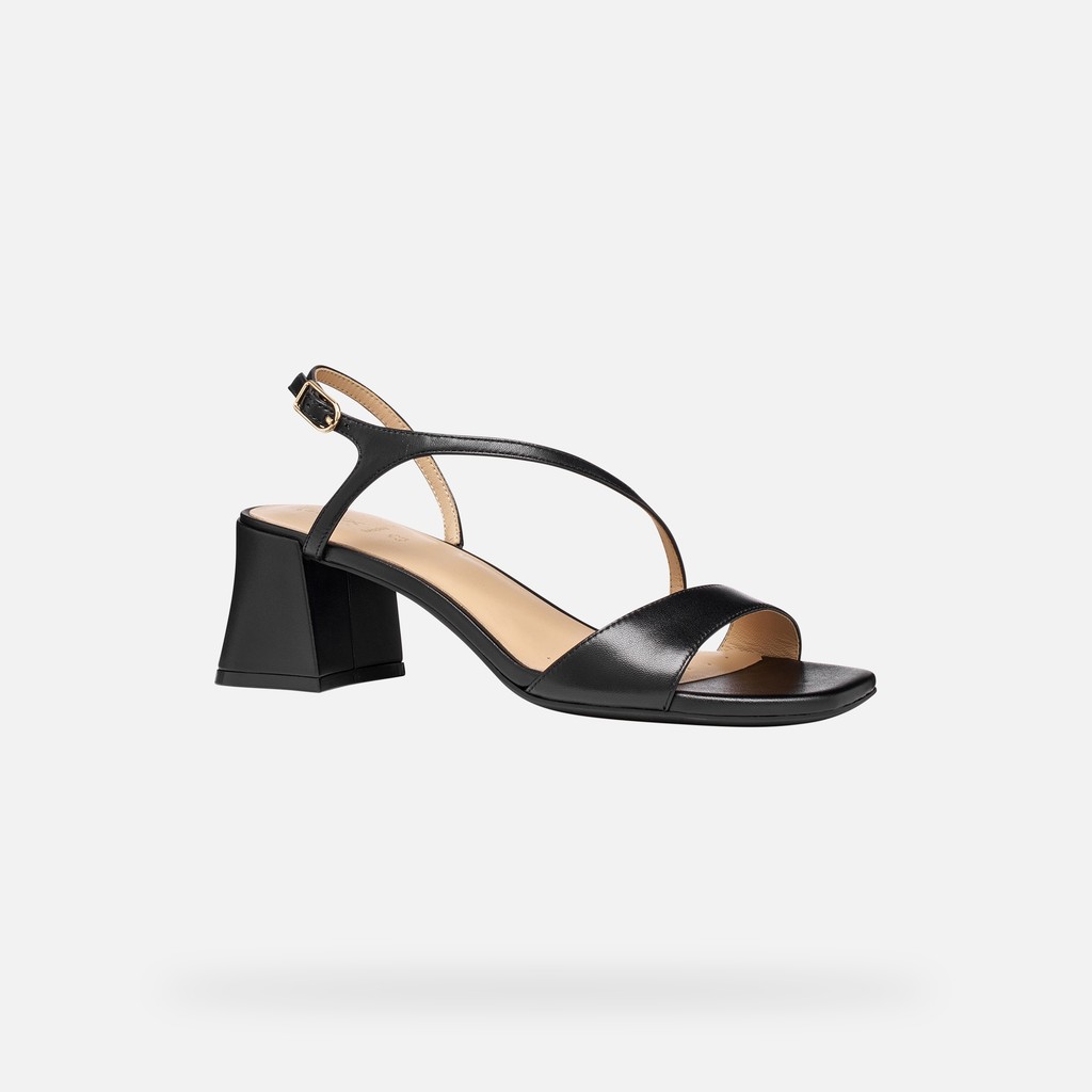Medium-heeled sandals NEW ERAKLIA 50 T01 WOMAN Black - image number 2 | GEOX