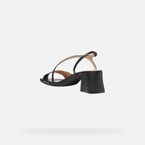 Medium-heeled sandals NEW ERAKLIA 50 T01 WOMAN Black - image number 3 | GEOX