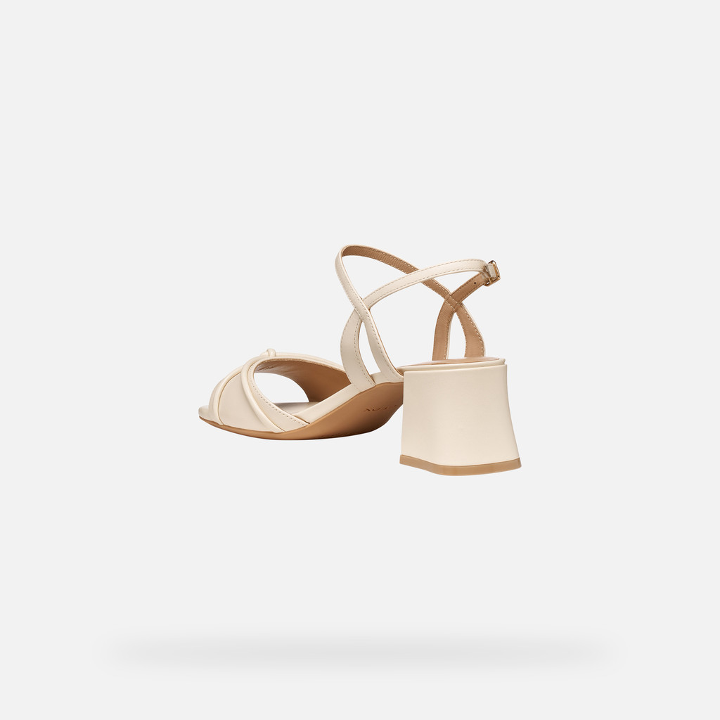Medium-heeled sandals NEW ERAKLIA 50 T01 WOMAN Papyrus - image number 3 | GEOX