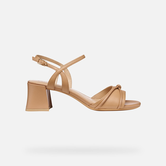 Medium-heeled sandals NEW ERAKLIA 50 T01 WOMAN Beige | GEOX