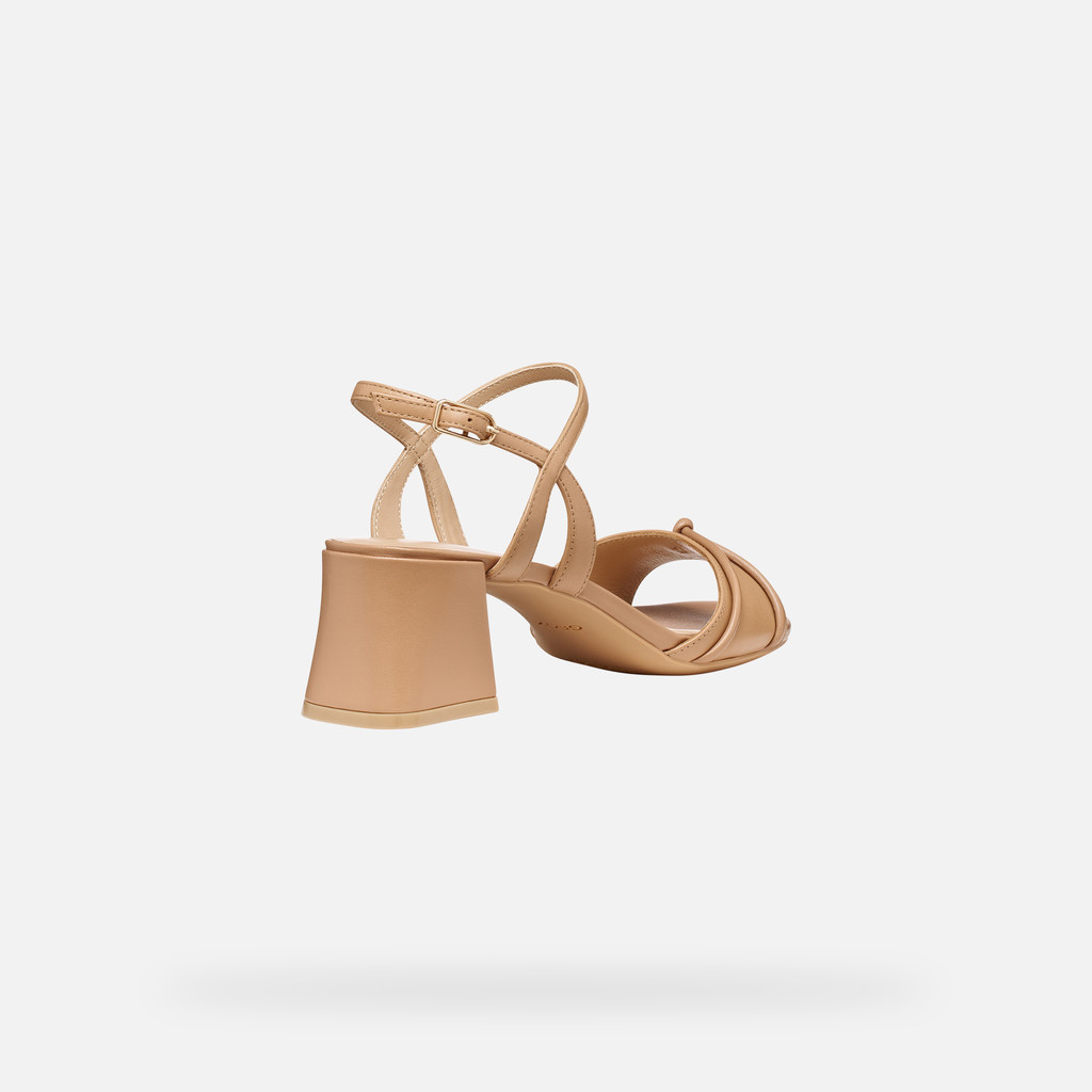 Medium-heeled sandals NEW ERAKLIA 50 T01 WOMAN Beige - image number 4 | GEOX